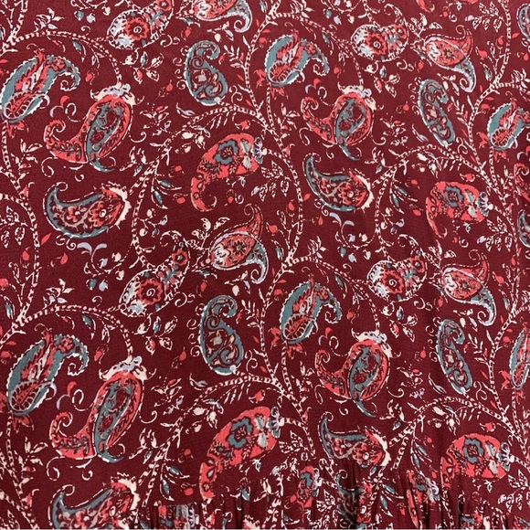 Garnet Hill Paisley Print Floral Longe Sleeve Dress Size 4 - Picture 4 of 11